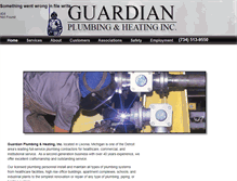 Tablet Screenshot of guardianplumbing.com